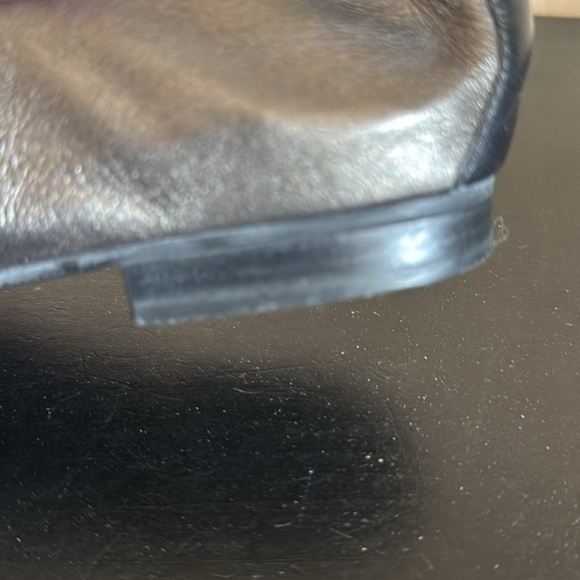 Brighton Ballet Leather Black + Pewter Slides Womens Slip On Comfort Shoes 8 1/2 - Picture 9 of 9